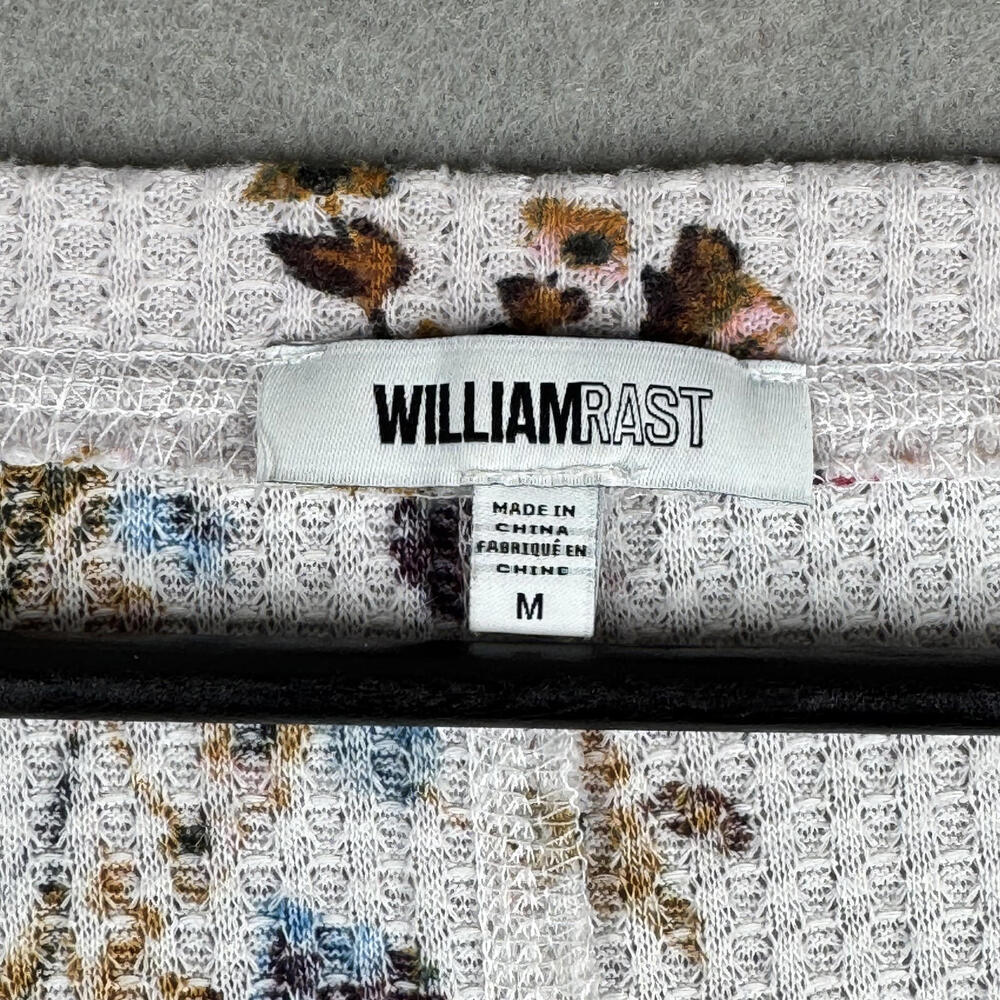 William Rast Women's Floral Wilder Grace Drama Bell Sleeve Henley Top Medium - Picture 2 of 8